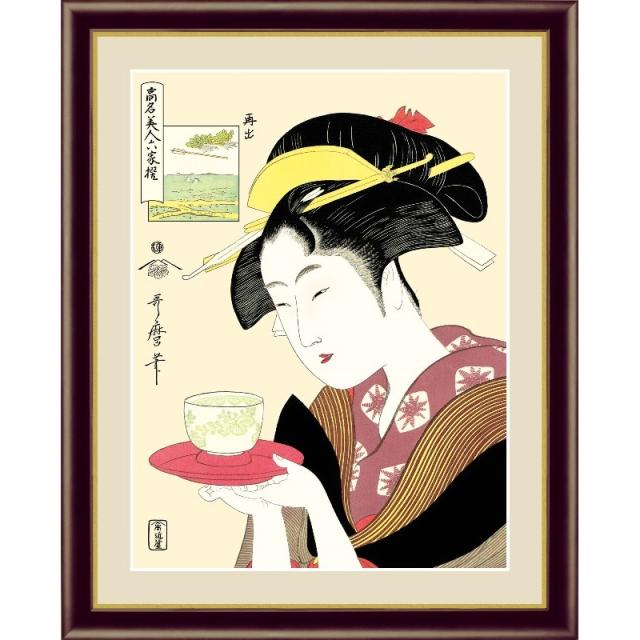 【浮世絵美人押絵　日本絵画のアート】 額縁付き！ 浮世絵美人押絵 日本絵画のアート】 額縁付き！