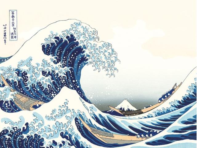 額絵 浮世絵[富嶽三十六景] 【神奈川沖浪裏】 [F4] [葛飾北斎] [G4
