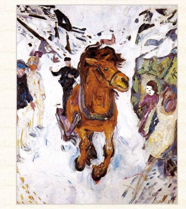 エドワルト・ムンク、犬のいる自画像、希少な画集より、状態良好、新品高級額 エドワルト・ムンク、犬のいる自画像、希少な画集より、状態良好