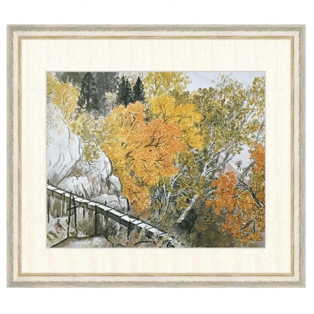 日本の名画 川合玉堂 樵径深秋（しょうけいしんしゅう） F8 [g4-bn053-F8] インテリア