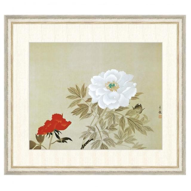 日本の名画 小林古径 牡丹（ぼたん） F8 [g4-bn100-F8] インテリア
