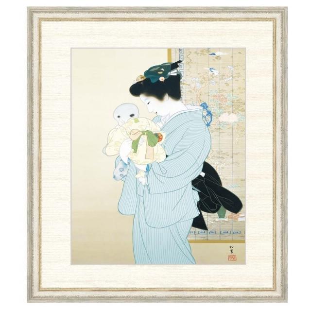 日本の名画 上村松園 母子（ぼし） F8 [g4-bn110-F8] インテリアの通販は