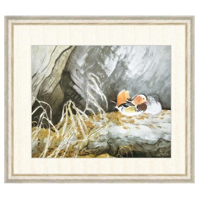 日本の名画 川合玉堂 鴛鴦（えんおう） F8 [g4-bn119-F8] インテリアの通販は
