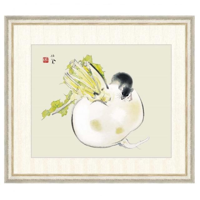 日本の名画 竹内栖鳳 春寒（しゅんかん） F8 [g4-bn130-F8] インテリアの通販は