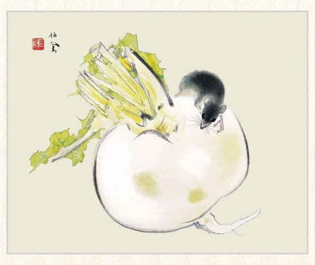 日本の名画 竹内栖鳳 春寒（しゅんかん） F8 [g4-bn130-F8] インテリアの通販は