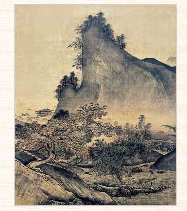 日本の名画 雪舟 四季山水図（秋）（しきさんすいず・あき） F8 [g4-bn156-F8] インテリアの通販は