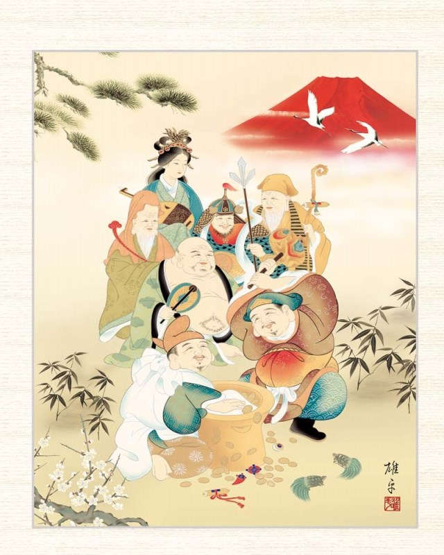 値下げ 原画 F10 七福神 送料込み ポップアート アクリル 現代アート