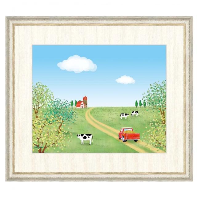 インテリアアート 喜多 一（きた はじめ） 牧場 F8 [g4-cp001-F8] インテリアの通販は 18,000円