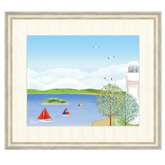 インテリアアート 喜多 一（きた はじめ） 海辺の灯台 F8 [g4-cp009-F8] インテリア 18,000円