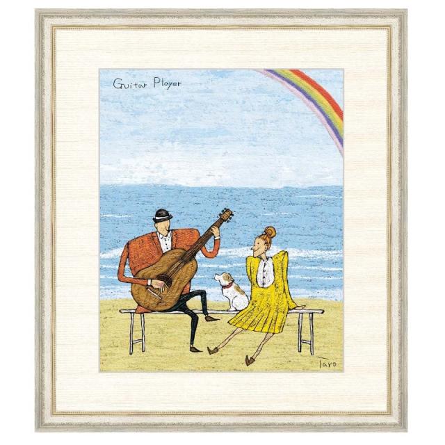 インテリアアート 橋北 太郎（はしきた たろう） 弾き語り F8 [g4-cq005-F8] インテリアの通販は 18,000円