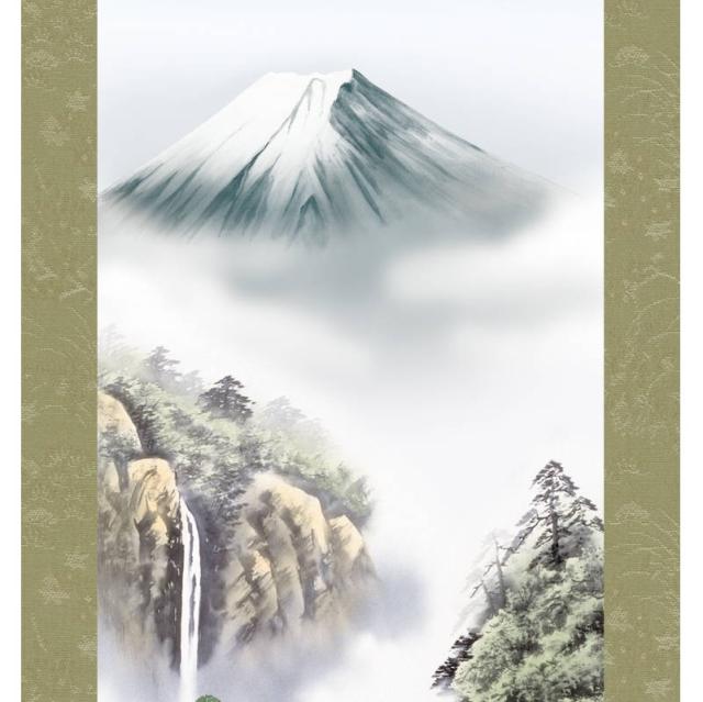 掛軸 [山水画]春夏秋冬四幅揃セット 【富士季景】 [尺五] [伊藤渓山] [KZ2B4-25SET](代引き不可)_5