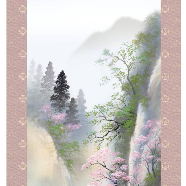 掛軸 [山水画]春夏秋冬四幅揃セット 【四季情景】 [尺五] [小林秀峰] [KZ2B4-26SET](代引き不可)_3