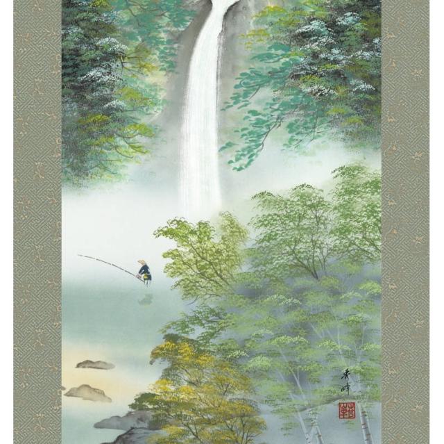 掛軸 [山水画]春夏秋冬四幅揃セット 【四季情景】 [尺五] [小林秀峰] [KZ2B4-26SET](代引き不可)_4