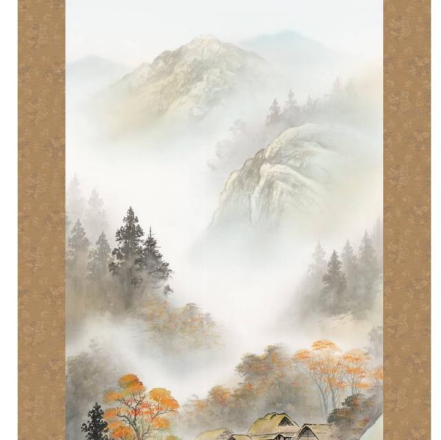 掛軸 [山水画]春夏秋冬四幅揃セット 【四季情景】 [尺五] [小林秀峰] [KZ2B4-26SET](代引き不可)_8
