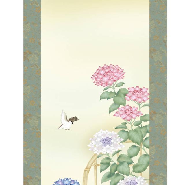 掛け軸 高精細巧芸画 純国産掛け軸 花鳥画 高見 蘭石 「鴛鴦」 尺三 オニックス風鎮 防虫香サービス 掛軸 [花鳥画]冬掛け 鴛鴦 [尺三] [高見蘭石] [KZ2MA5-066](代引き