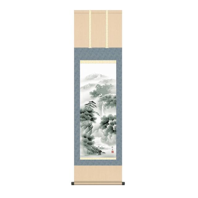 掛軸 年中飾り[山水画]水墨山水 【蒼山憧憬】 [尺三] [長江桂舟] [KZ2MB2-075](代引き不可)