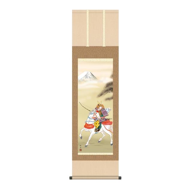 掛軸 行事飾り[端午の節句画]武者 【白馬武者】 [尺三] [長江桂舟] [KZ2MF2-081](代引き不可)