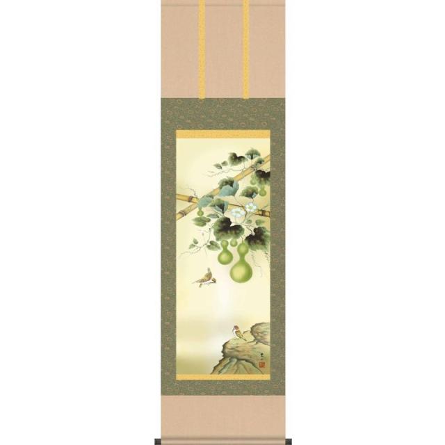 [掛軸][六瓢]唐沢碧山[尺三][花鳥画の掛軸][H29MA3-056]【代引き不可】