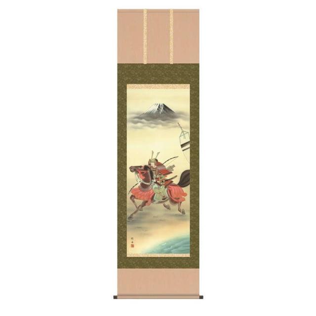 [掛軸][若武者]長江桂舟[尺三][端午の節句の掛軸][h28f2-001-3]【代引き不可】
