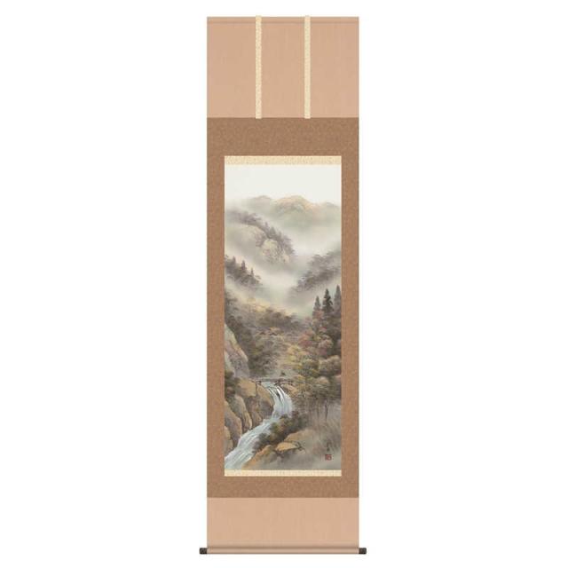 掛軸 [山水画] 【紅葉錦衣】 近藤玄洋 尺三 [H30MB4-016C] 四季山水[秋]【代引き不可】