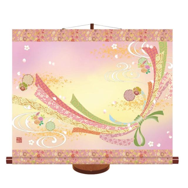 掛もの飾り [桃の節句] 【幸福熨斗目】 西尾香悦 モダン友禅掛もの飾り [YKG-003]【代引き不可】