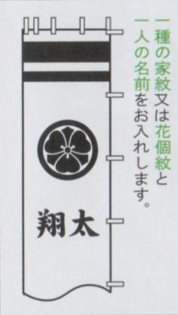 [徳永鯉][武者のぼり]節句幟用[9.1m〜6.1m節句幟用][黒・赤・青色][一種の家紋または花個紋と一人の名前][tn-N3c][日本の伝統文化][武者のぼり]