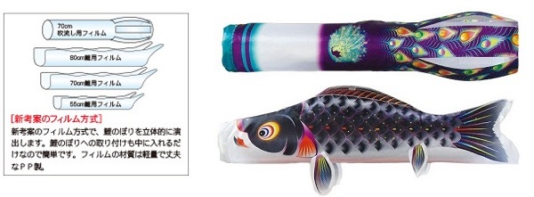 徳永 鯉のぼり 室内用 浮き浮き飾り鯉のぼり 80cm鯉3匹 星歌友禅 日本の伝統文化 こいのぼり_5