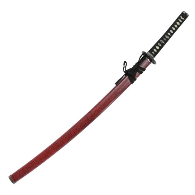 模造刀 石目シリーズ 赤石目 大刀 刃紋入り刀身 メッキ合金[neu041l] 美術刀剣（代引き不可）
