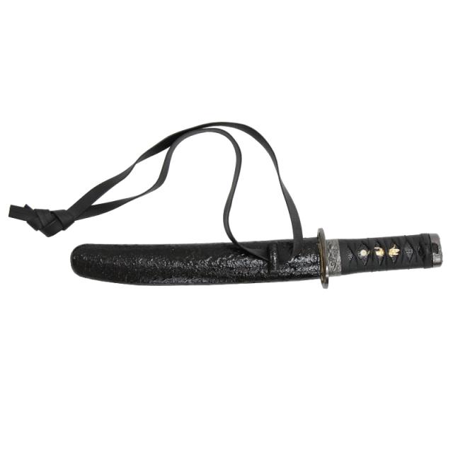 模造刀 懐刀シリーズ 江 短刀 刃紋入り刀身 メッキ合金[gst-nt-170-s] 美術刀剣【代引き不可】