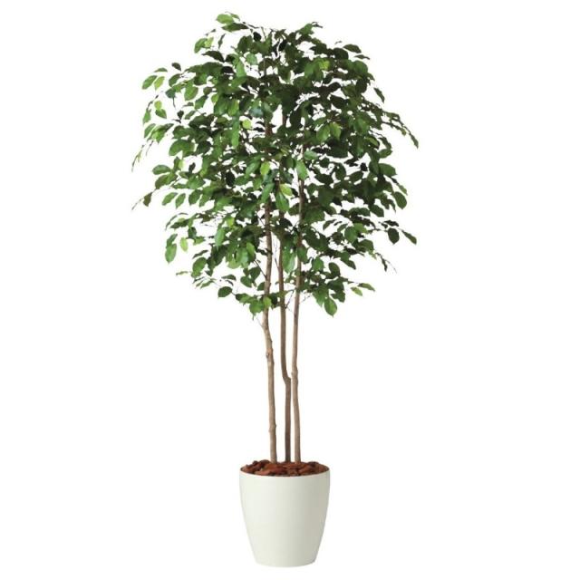 人工観葉植物 フィッカスベンシャミナトリプル 180 natural ポット付き 高さ180cm （P58-91242) （代引き不可） インテリアグリーン フェイクグリーン