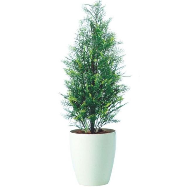 人工観葉植物 ヒバ 90 ポット付き 高さ90cm （P81-91404) （代引き不可） インテリアグリーン フェイクグリーン