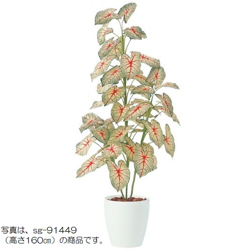 人工観葉植物 カラジウムトロピカーナ 100 ポット付き 高さ100cm （P94-91450) （代引き不可） インテリアグリーン フェイクグリーン