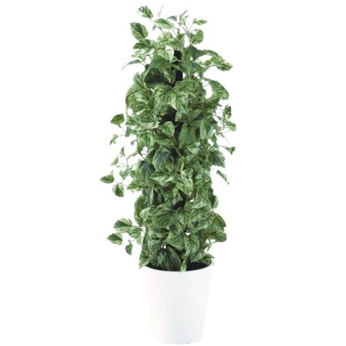 人工観葉植物 マーブルポトスヘゴ 90 Pole style ポット付き 高さ90cm （P70-91808) （代引き不可） インテリアグリーン フェイクグリーン