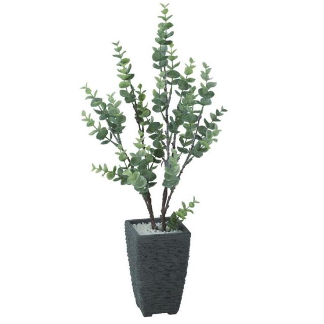 人工観葉植物 ユーカリーポット ポット付き 高さ50cm （P109-99466) （代引き不可） インテリアグリーン フェイクグリーン