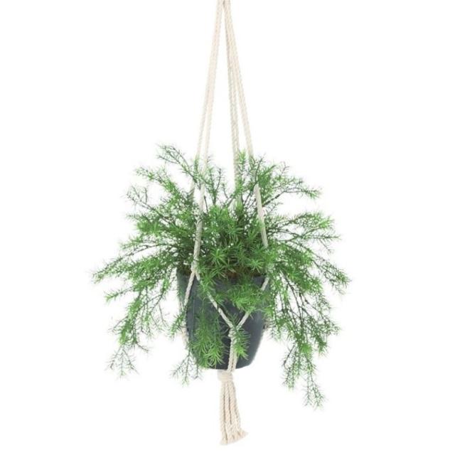 人工観葉植物 スプレンゲリー ハンキング ポット付き 高さ30×長さ35（総全長約75）cm （P118-99537) （代引き不可） インテリアグリーン フェイクグリーン
