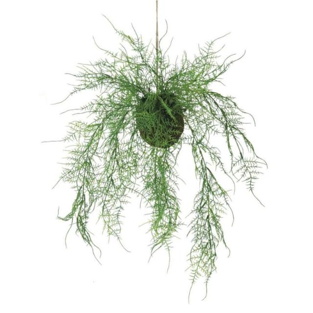 人工観葉植物 アスパラガス モスボール ハンキング 長さ45cm （P21-99553) （代引き不可） インテリアグリーン フェイクグリーン
