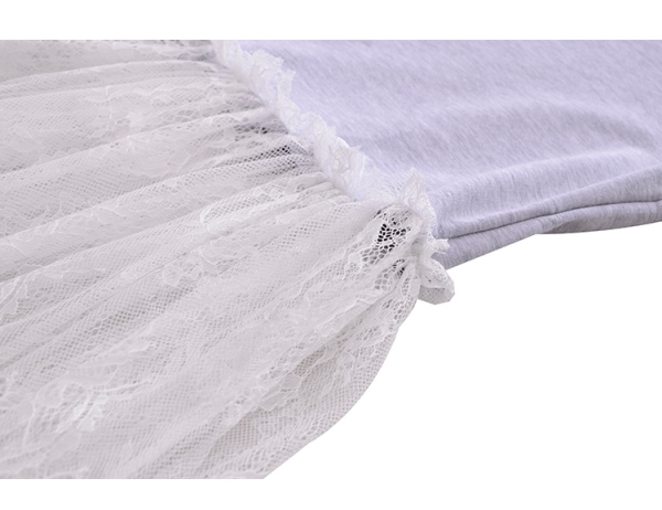 ワンピース レース 切り替え 半袖 ハイウエスト Tシャツ 刺繍 まつ毛 レース フェミニン ガーリー 大人 春 夏 フレア ボタニカルの通販はau Pay マーケット Vestito