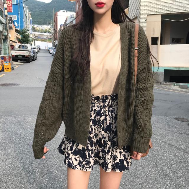 ニット カーディガン レディース くすみピンク ブラウン系 トッパーカーディガン ざっくりニットカーディガン オーバーサイズ ケーブルニの通販はau Pay マーケット Vestito