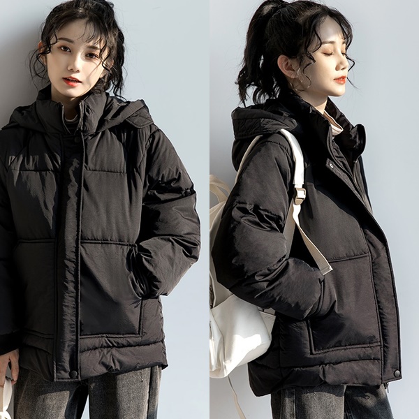 冬アウター レディース 韓国 ファッション 冬服 レディース フェイクダウン 中棉ジャケット フード付き ダウンジャケット コットン 黒 ラの通販はau Pay マーケット Vestito