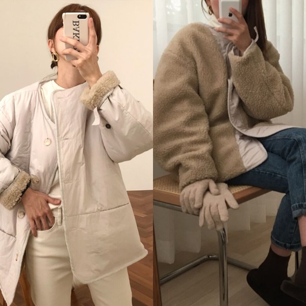 ボア レディース リバーシブルボアブルゾン 冬服 レディース ボアジャケット 韓国 ファッション レディース ボアブルゾン ノーカラー ブの通販はau Pay マーケット Vestito