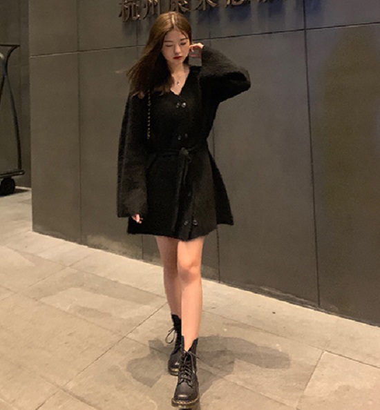 ニットワンピース ウエストマーク ニット ミニワンピース 韓国 ファッション レディース 冬服 冬物 ワンピース カシュクール ニット フレの通販はau Pay マーケット Vestito