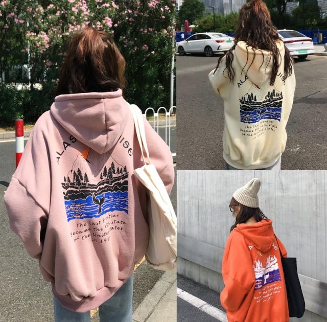 パーカー レディース かわいい 韓国 ファッション レディース 春服 バックロゴ 裏起毛 パーカー 春 レディース ビッグシルエット ビッグの通販はau Pay マーケット Vestito
