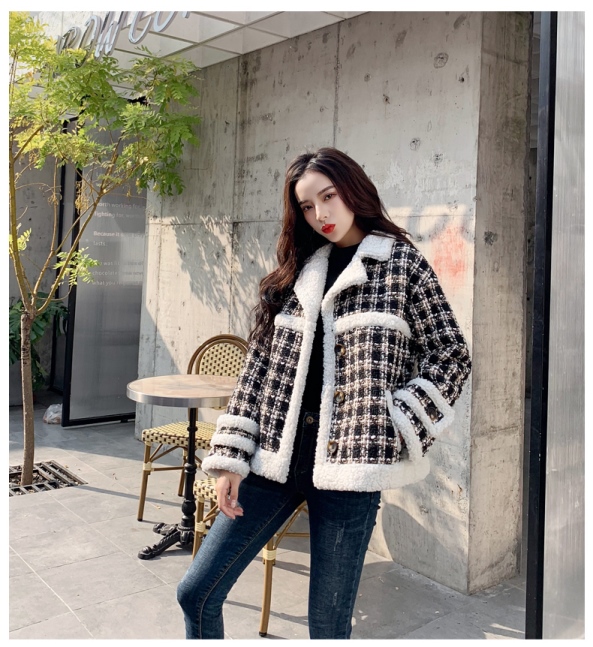 裏ボア ジャケット 冬服 レディース ボアブルゾン 冬物 韓国 ファッション レディース 冬服 裏ボア チェック ブルゾン 冬 アウター レデの通販はau Pay マーケット Vestito