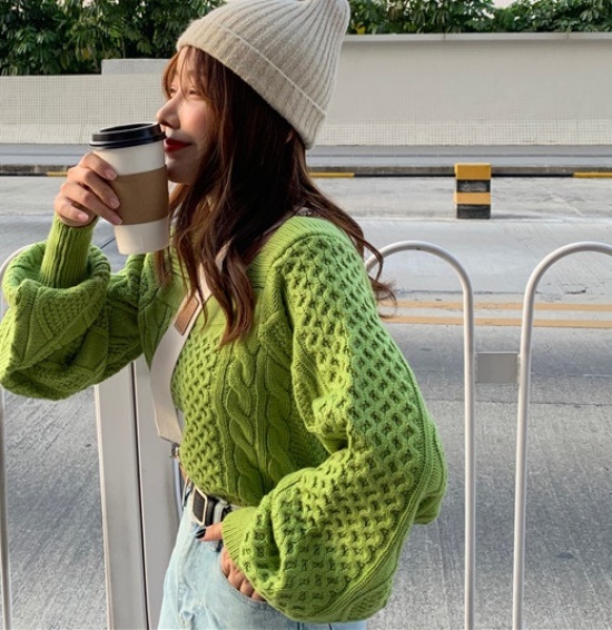 レディース ニット バルーン袖 韓国 ファッション レディース バルーンニット 冬 レディース スクエアネック ニット アランニット 冬服 の通販はau Pay マーケット Vestito