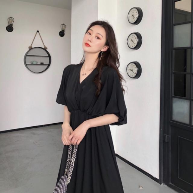 夏ワンピース 夏服 レディース 韓国 ファッション レディース 半袖 バルーンワンピース ウエストゴム 夏 ワンピ 半袖 フレア ギャザー ウの通販はau Pay マーケット Vestito