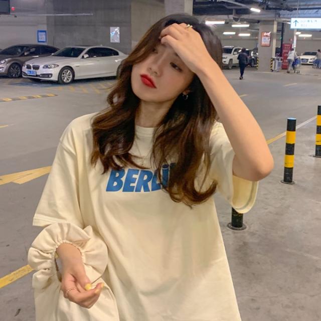 ロゴtシャツ レディース 韓国 ファッション ストリート 夏服 レディース ビッグシルエット Tシャツ ワンポイント ロゴ プリント ｔシャツの通販はau Pay マーケット Vestito