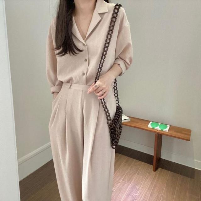 セットアップ レディース 夏 シャツ ワイドパンツ 韓国 ファッション 夏服 レディース カジュアル セット 上下セット オープンカラーシャの通販はau Pay マーケット Vestito