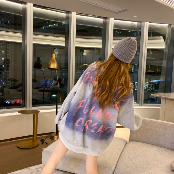 ペイント トレーナー レディース ビッグシルエット ロゴ スウェット トレーナー 冬服 レディース 韓国 ファッション プリント ロゴトレーの通販はau Pay マーケット Vestito