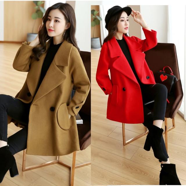 ウール Aライン Pコート ダブルボタン 大きな襟 あったか 冬 コート 丸ポケット くすみピンク パープル カラー 豊富の通販はau Pay マーケット Vestito