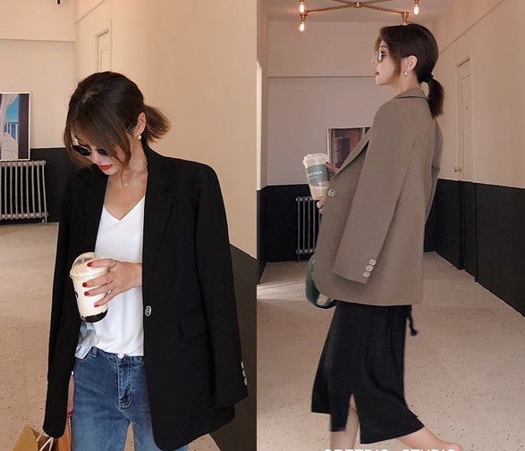 テーラードジャケット 春服 レディース 春ジャケットレディース 韓国 ファッション レディース モカ カラー 春アウター レディース 裏地の通販はau Pay マーケット Vestito